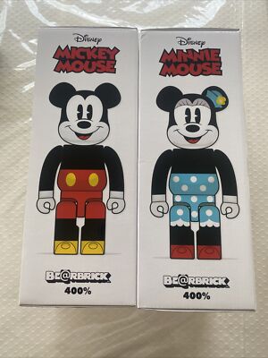 Bearbrick 400 Disney Mickey Mouse AND Minnie Mouse COMBO MediCom
