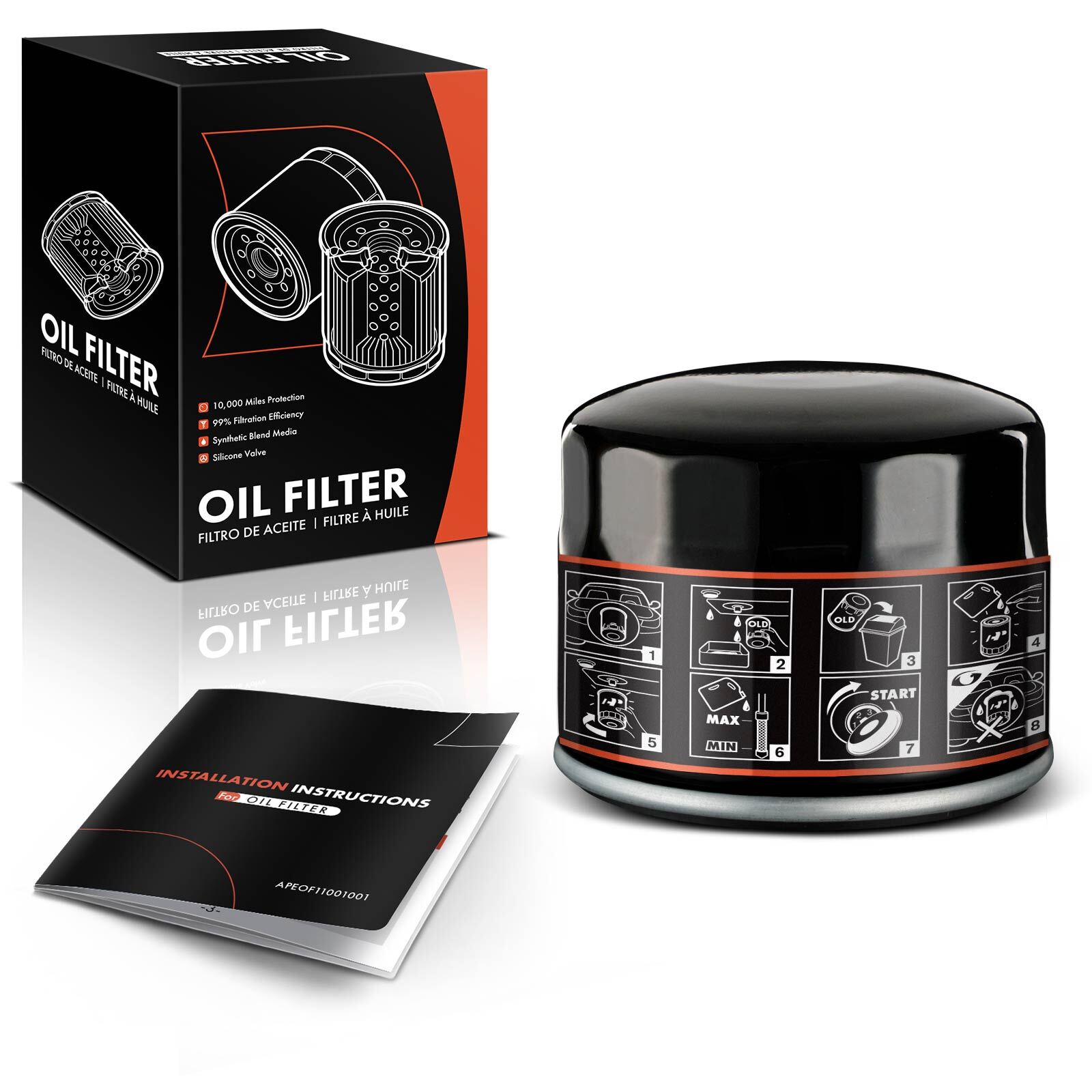 Engine Oil Filter for BMW i3 2014-2021 i3s 2018-2021 0.6L 10K Miles Protection