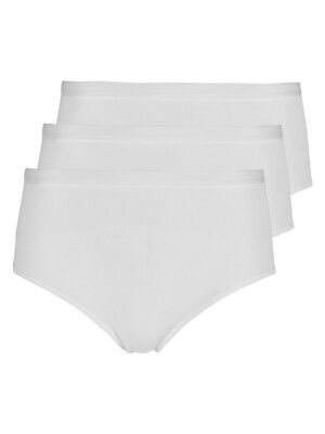 Nina von C. 3er Pack Damen Taillenslip Slipboutique 40 160 810 0 Gr. 36-50 Weiss