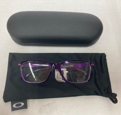 Oakley Unisex Cartwheel Square Eyeglasses OY8010 Purple Clear Lens Size 49-14 Oakley Cartwheel Girls Eyeglasses OY8010, Polished Purple  main image 3