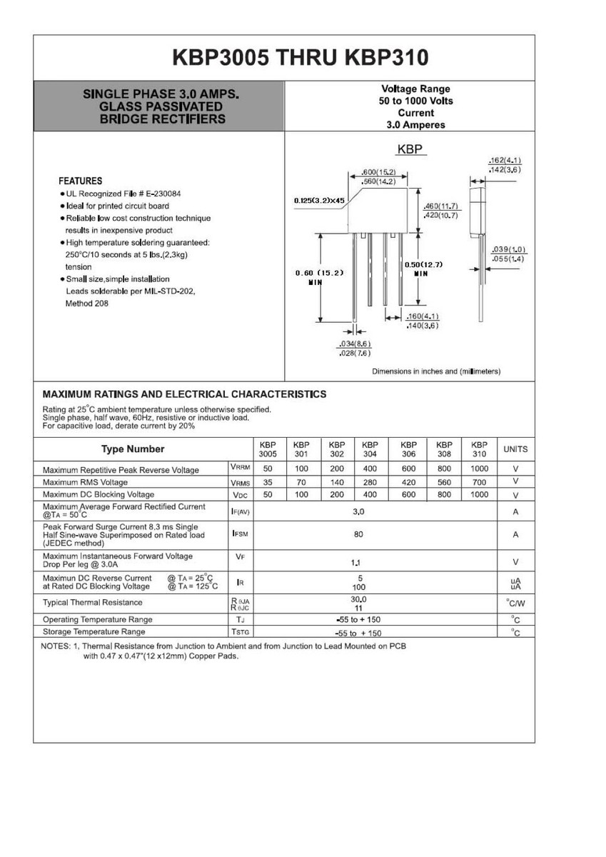 NUOVO 10/20/50/100PCS KBP307 Raddrizzatore Ponte Piatto Raddrizzatore - Foto 12