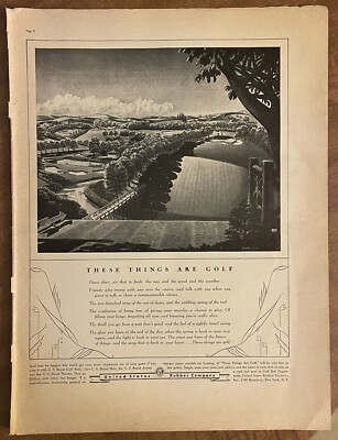 1937 US Rubber Company Royal Golf Balls These Things Are Golf 1930s Print Ad