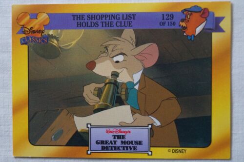 Classic Disney Facts Series Vintage Dynamic Card from The Great Mouse Detective - Picture 1 of 4