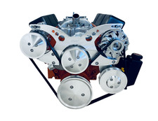 Small Block Chevy Serpentine Pulley Conversion Kit Alt Ps Ac Sbc 350 Circles