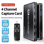 4K Video Capture Card, USB 3.0 HDMI Video Capture Device Full HD Recording