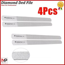 8" Diamond Dusted Nail File   Ergonomic Stainless Steel for Salon-Quality Nails