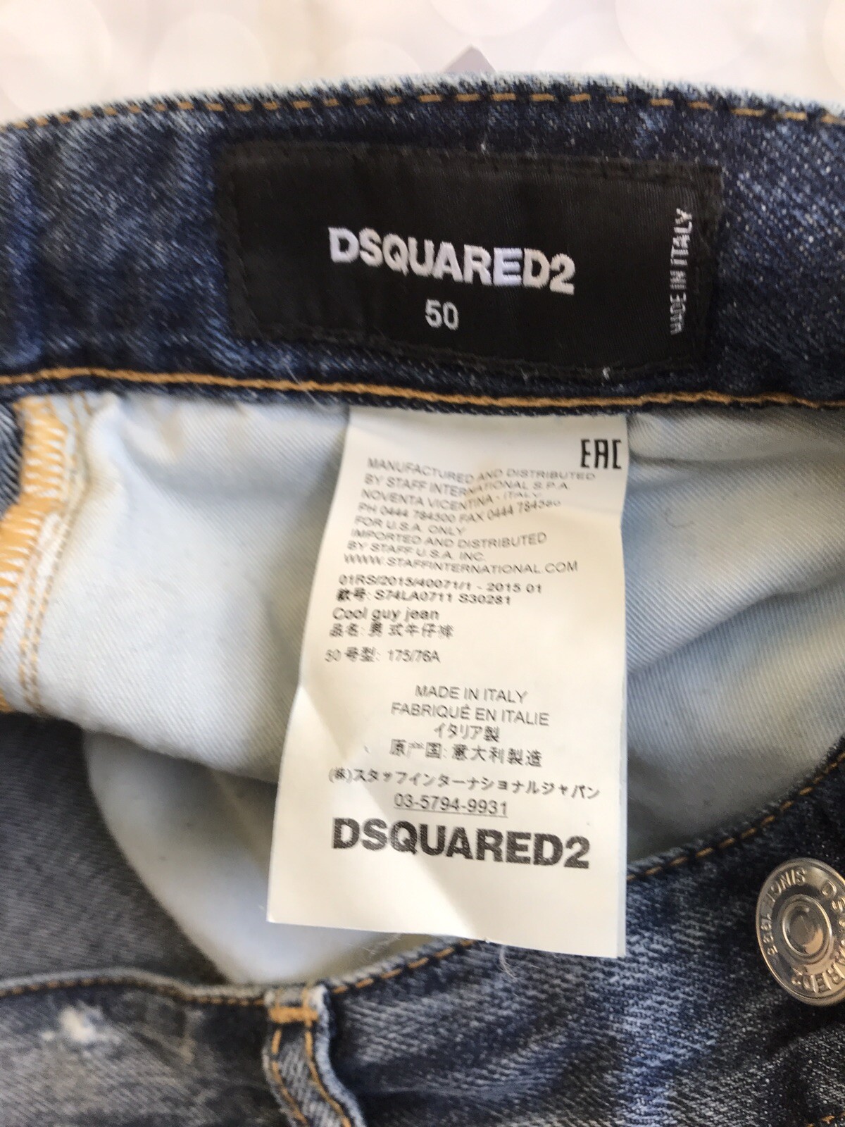 DSQUARED 2 Uomo COOL GUY JEANS Taglia 50 IT. NUOVO con etichetta Mod.  S74LA0711. Autentico. - Shopping.com