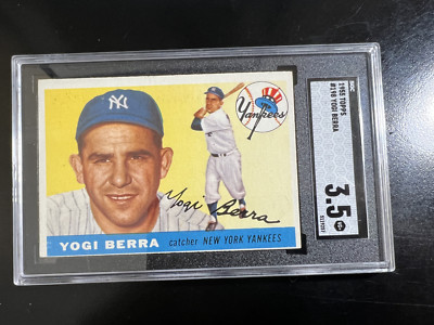 1955 TOPPS BASEBALL CARD #198 YOGI BERRA SGC 3.5 NEW YORK YANKEES HOF ...