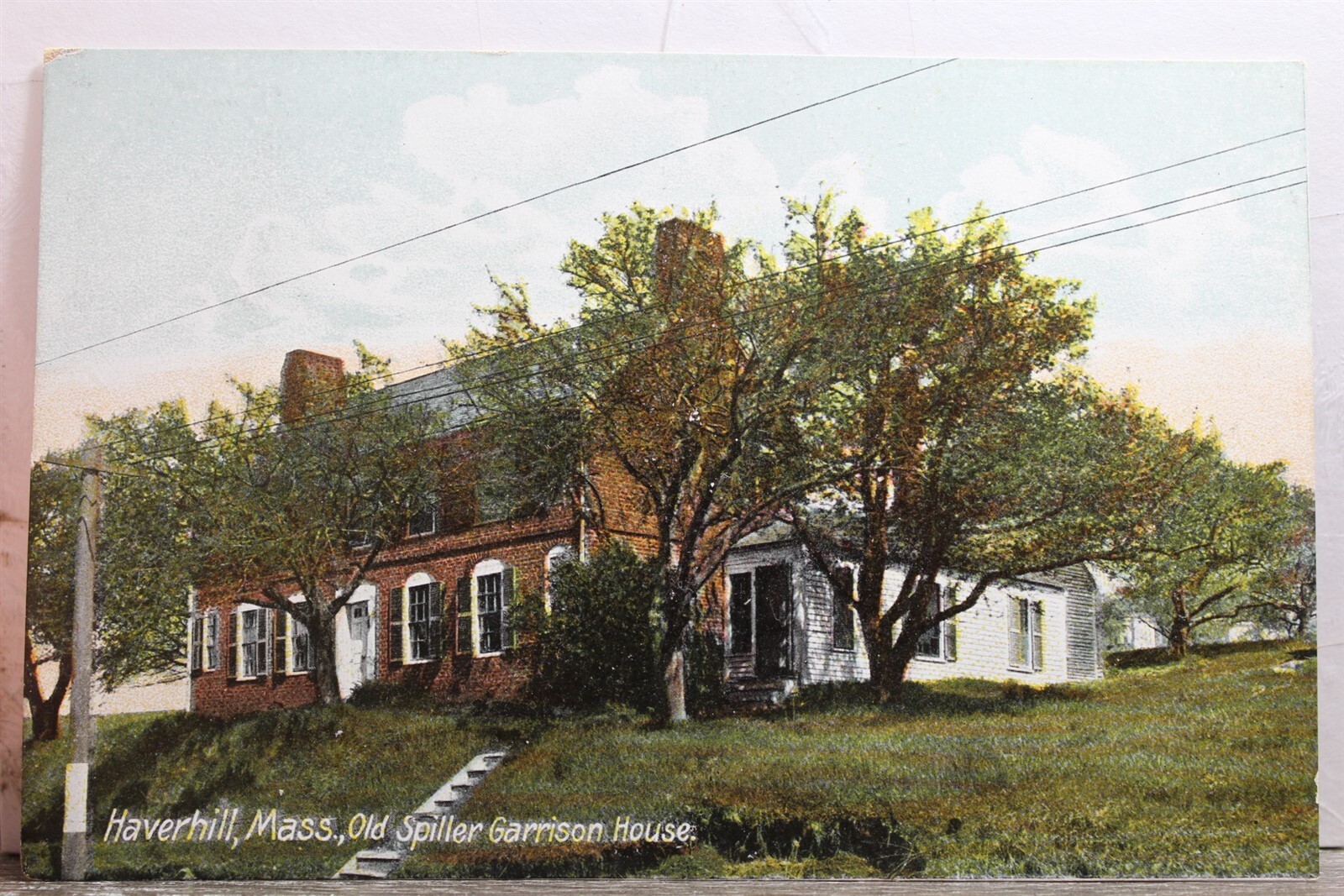 Massachusetts MA Haverhill Spiller Garrison House Postcard Old Vintage