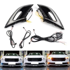 2x Dynamic LED DRL Daytime Running Light Turn Signal Indicator For Honda Accord