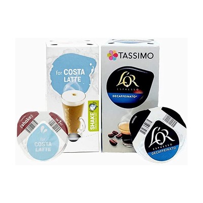 TASSIMO DECAF LATTE COFFEE PODS T-DISCS 