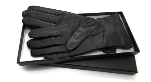 Womens Premium Luxury Cashmere Wool lined Real Leather Gloves Boxed - Picture 16 of 60