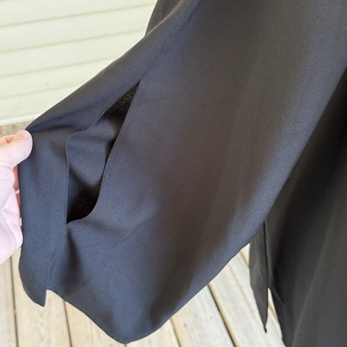 Neu mit Etikett Catherines Bluse Plus 5 x 34 W 36 W schwarz Chiffon mit Schmucksteinen besetztes Oberteil geteilte Ärmel - Bild 5 von 9