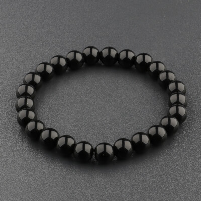 Wholesale Natural Gemstone Round Bead Bracelets Elastic Bangle 4mm 6mm 8mm 10mm