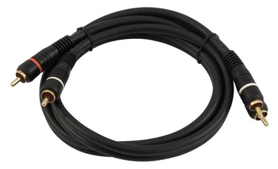 Professionelles Cinchkabel mit 2 x 0,22 mm² Aufbau, 1,5 Meter in Schwarz