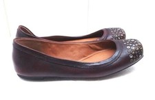 Lucky Brand Brown Leather Slip On Ballet Flats Pump Driving Women's Shoes 8M 38