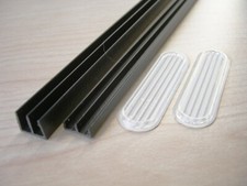 Vivarium glass track runners fit 5ft wide viv 6mm thick glass plus handles..
