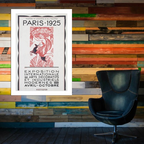 The 1925 Parigi Esposizione Poster Arte Murale Stampa - Picture 8 of 12