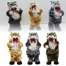 Electric Dancing Cat Plush Toys Wriggle Singing Simulation Cat Music Robot JQ