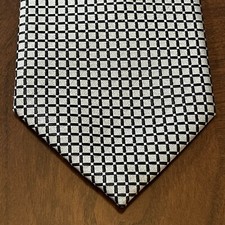 Versa Gray Black Hand Made 100 Silk Men  s Neck Tie Made In China