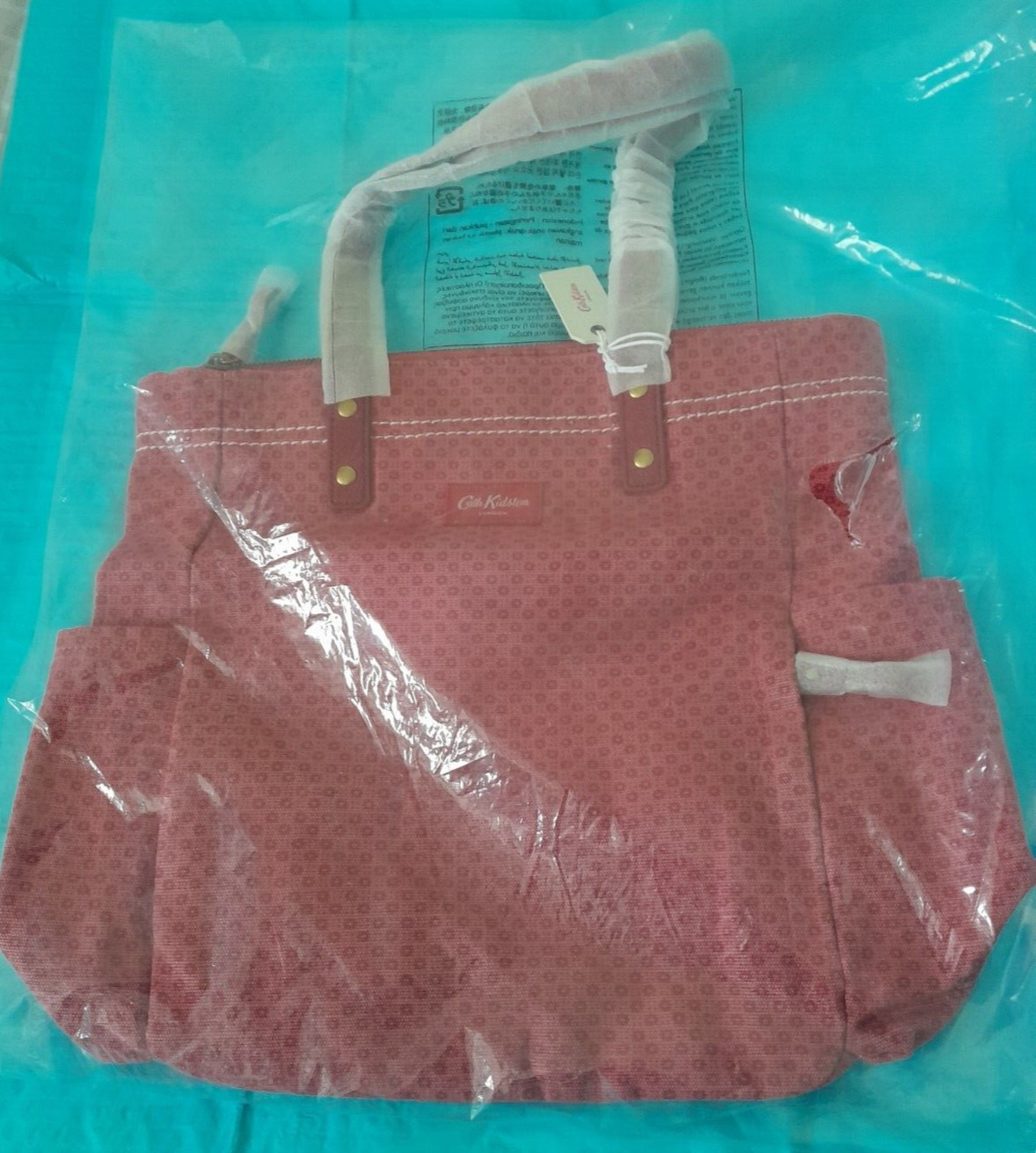 Cath Kidston shadow flowers pink large canvas tote bag - BNWT & Sealed