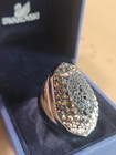 Swarovski Black Crystal Statement Bold Ring