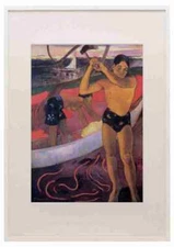Man With Ax Gauguin A3 A4 Framed Print Picture