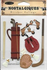 EK SUCCESS Jolee's Boutique Nostalgiques Sports Embellishments School