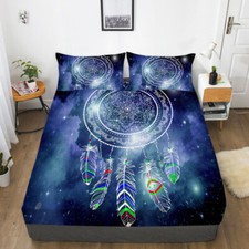 3D Dreamcatcher Art Bedding Set Decor Fitted Sheet Set Single/Double/King Size