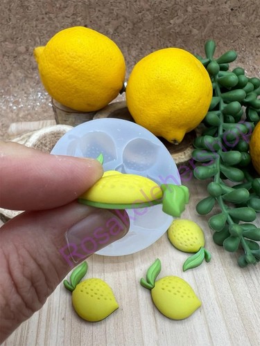 Stampo in silicone fatto a mano frutta limone per fondente-resina-argilla-forniture artigianali. - Foto 6 di 9