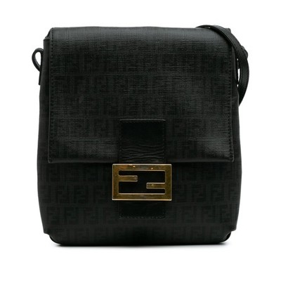 Fendi Zucchino Spalmati Crossbody | Pre-Loved | Black | Authenticated