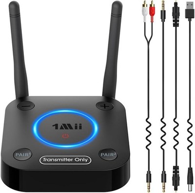 1Mii B06TX Bluetooth 5.2 Transmitter for TV to Wireless Headphone/Speaker