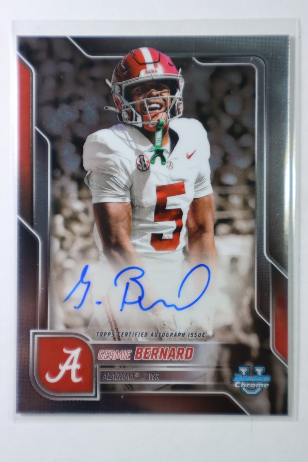 2025 Bowman University Chrome Germie Bernard Auto #BCA-GB Alabama 