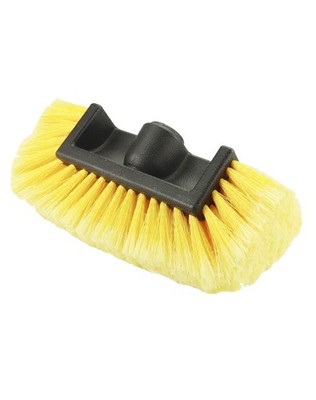 QWORK 10in Car Wash Brush Head with Soft Bristle, for Cleaning Decks, Yellow 