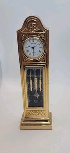 Vintage 1988 Bulova Miniature Canterbury Grandfather Clock Working B0550