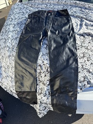 LUU DAN   Faux Leather Straight Leg Dress Pant Trousers ~ Size 50