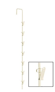 SSWBasics Beige Metal Spring Clip Merchandiser Strip   7 Hook Chip Rack Display