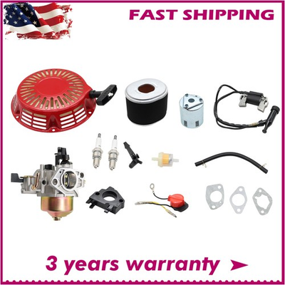 #ad Kit GX340 GX390 11HP 13HP Engine Carburetor Recoil Starter Coil Filter For Honda $30.08