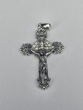 Saint Benedict Cross Pendant 925 Sterling Silver Catholic Protection Crucifix