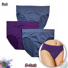 NWOT 3-Pack Bali Women's L One Smooth U All-Over Smoothing Hi Cut Brief 2362