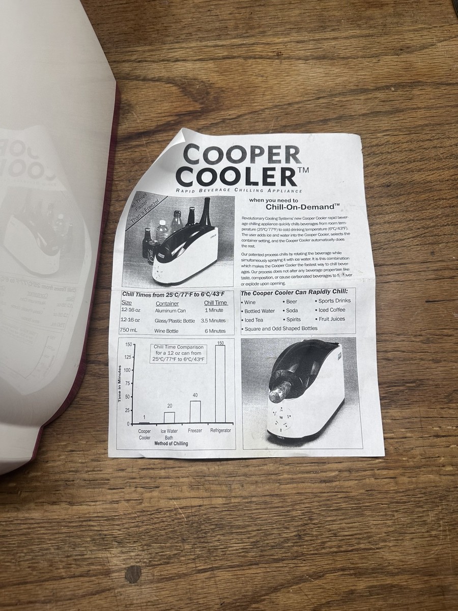 Cooper Cooler Rapid Beverage Chiller | eBay