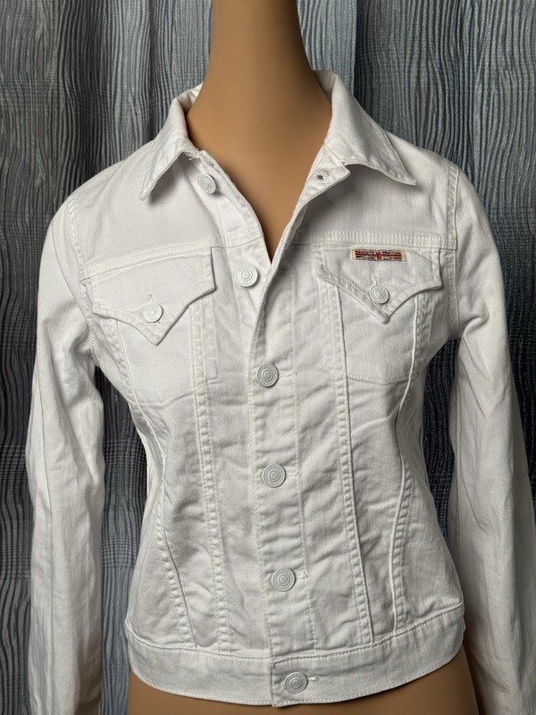 HUDSON Women’s White Jean Jacket Size XS