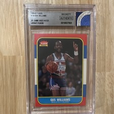 Fleer 1986-87 Gus Williams #124 Washington Bullets Game Used Patch Jersey Fusion