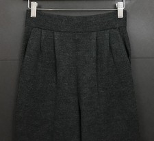 ST. JOHN Sportswear Gray Knit Pleated Front Pull-on Pants Made in USA Size 2