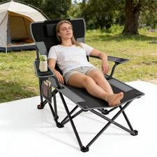 Oversized Heated Camping Chair-3 Heat Levels, 500 Lbs. Support, Portable Folding