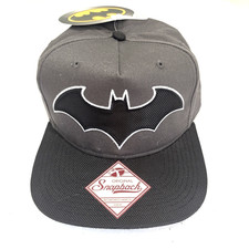 Black Batman Snapback Baseball Hat Cap DC Comics Adjustable New W/Tags