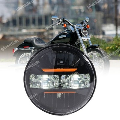 5.75'' LED Scheinwerfer Engel Augen Für Harley Sportster Dyna Eisen 883 Motorrad