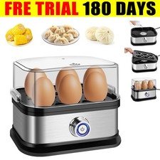 6-Egg Cooker Compact Electric Easy Egg Boiler Boiling Poaching Breakfast 350W