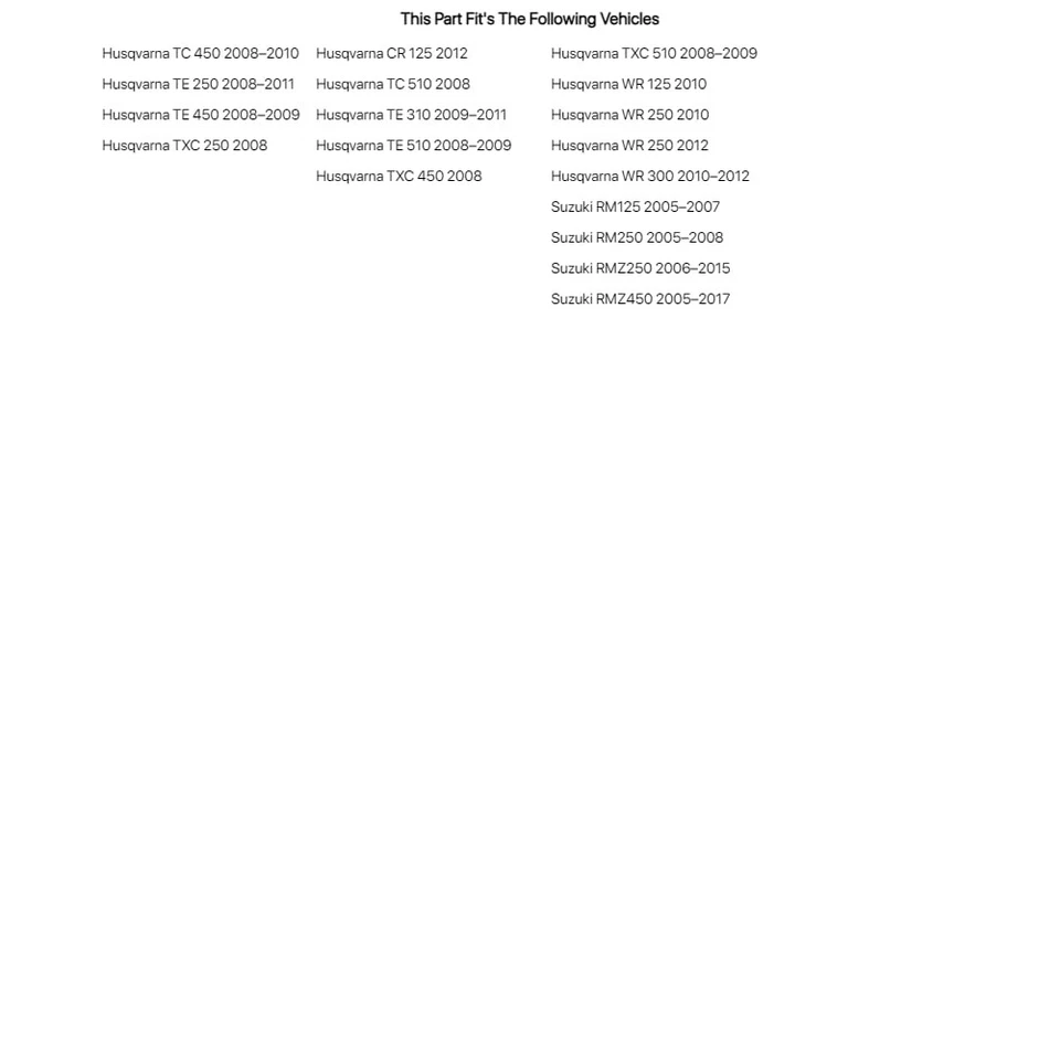 Race Tech Rear Shock Bottom-Out Bumper For HUSQVARNA TC 450 2008-2010 - Изображение 2 из 3
