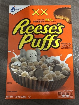 General Mills Reese s Puffs X KAWS Cereal Limited Edition Collectors Item 11.5oz